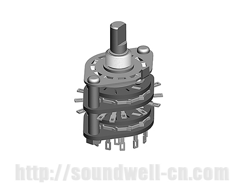 RS29 Metal shaft rotary multi-way switch