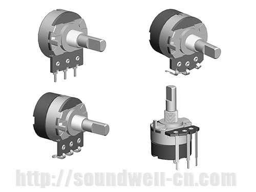 RD24 metal shaft rotary potentiometer